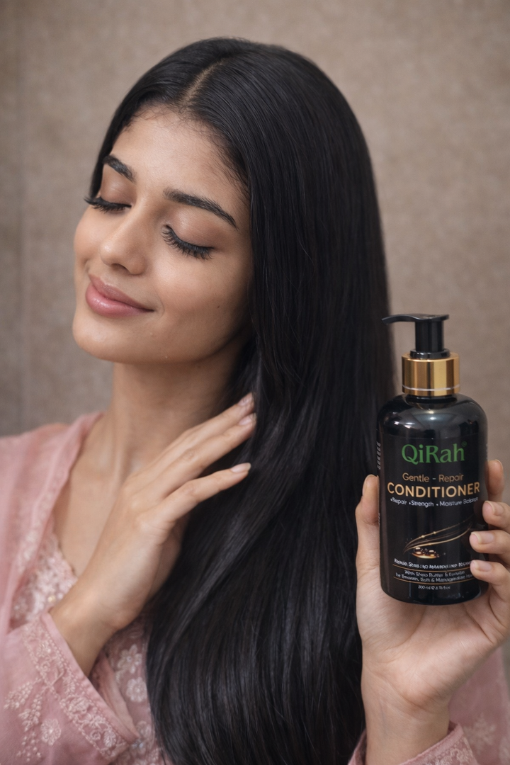 QiRah Hair Fall Control + Faster Growth Complete Kit (Oil + Shampoo + Conditioner + Comb)