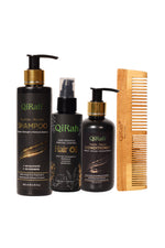 Load image into Gallery viewer, QiRah Hair Fall Control + Faster Growth Complete Kit (Oil + Shampoo + Conditioner + Comb)
