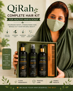 Load image into Gallery viewer, QiRah Hair Fall Control + Faster Growth Complete Kit (Oil + Shampoo + Conditioner + Comb) ⭐️Best Seller| 🚚 Free Delivery