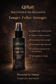 QiRah Hair Growth Oil (50ml) + Neem Wood Comb